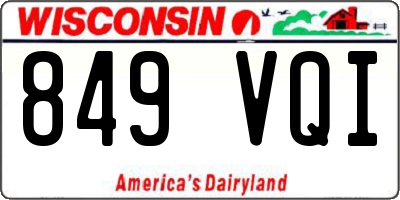 WI license plate 849VQI
