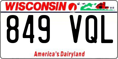 WI license plate 849VQL