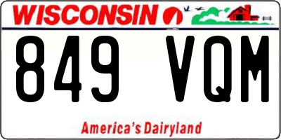 WI license plate 849VQM