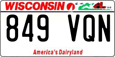 WI license plate 849VQN