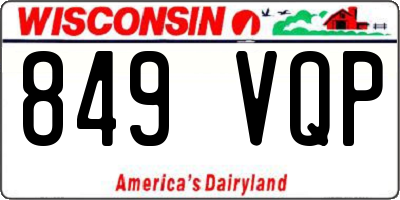 WI license plate 849VQP