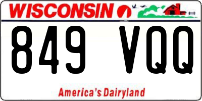 WI license plate 849VQQ