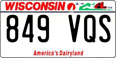 WI license plate 849VQS