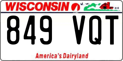 WI license plate 849VQT