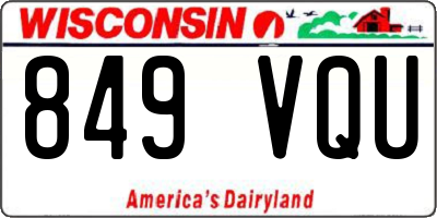 WI license plate 849VQU