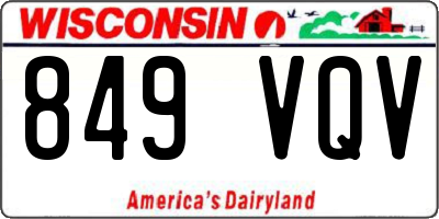 WI license plate 849VQV