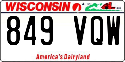WI license plate 849VQW