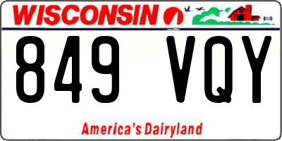 WI license plate 849VQY