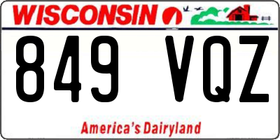 WI license plate 849VQZ