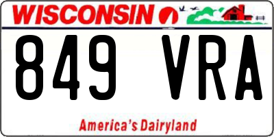 WI license plate 849VRA