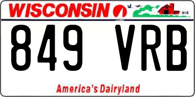 WI license plate 849VRB