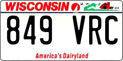 WI license plate 849VRC