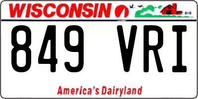WI license plate 849VRI
