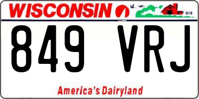 WI license plate 849VRJ