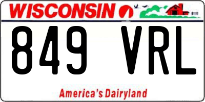 WI license plate 849VRL