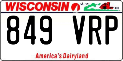 WI license plate 849VRP