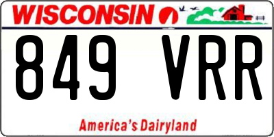 WI license plate 849VRR