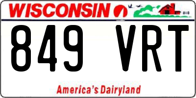 WI license plate 849VRT