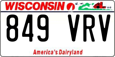 WI license plate 849VRV