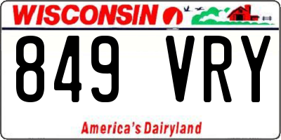 WI license plate 849VRY