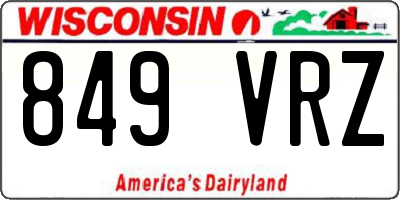 WI license plate 849VRZ