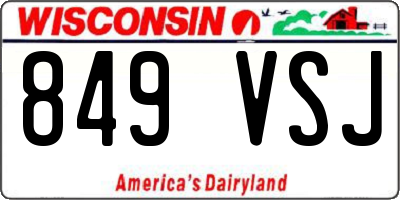 WI license plate 849VSJ