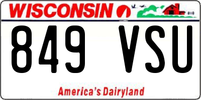 WI license plate 849VSU