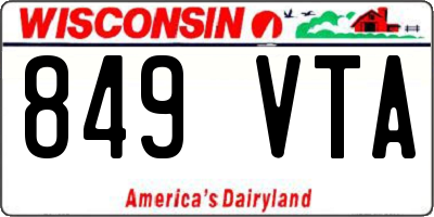 WI license plate 849VTA