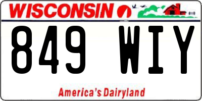 WI license plate 849WIY