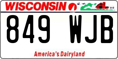 WI license plate 849WJB