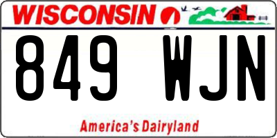 WI license plate 849WJN