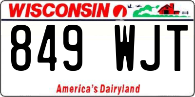 WI license plate 849WJT