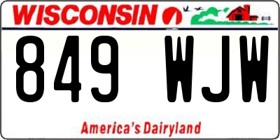 WI license plate 849WJW