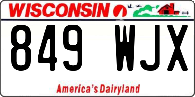 WI license plate 849WJX