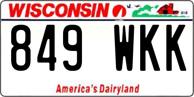 WI license plate 849WKK