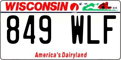 WI license plate 849WLF