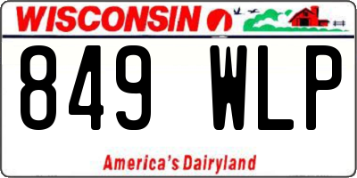 WI license plate 849WLP