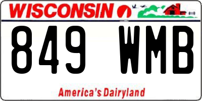 WI license plate 849WMB
