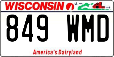 WI license plate 849WMD