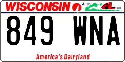 WI license plate 849WNA