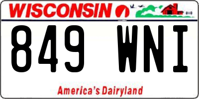 WI license plate 849WNI