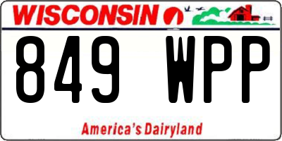 WI license plate 849WPP