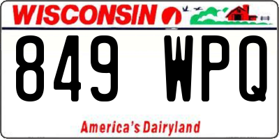WI license plate 849WPQ