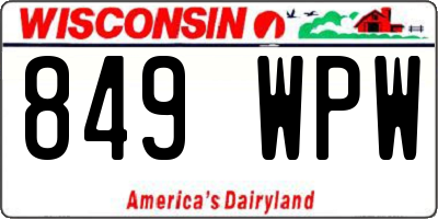 WI license plate 849WPW