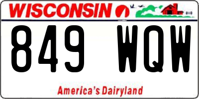 WI license plate 849WQW