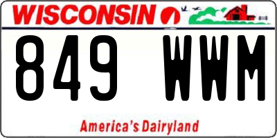 WI license plate 849WWM