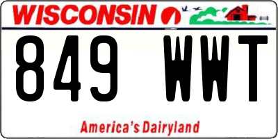 WI license plate 849WWT