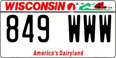 WI license plate 849WWW