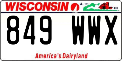 WI license plate 849WWX