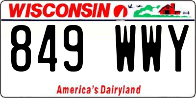 WI license plate 849WWY